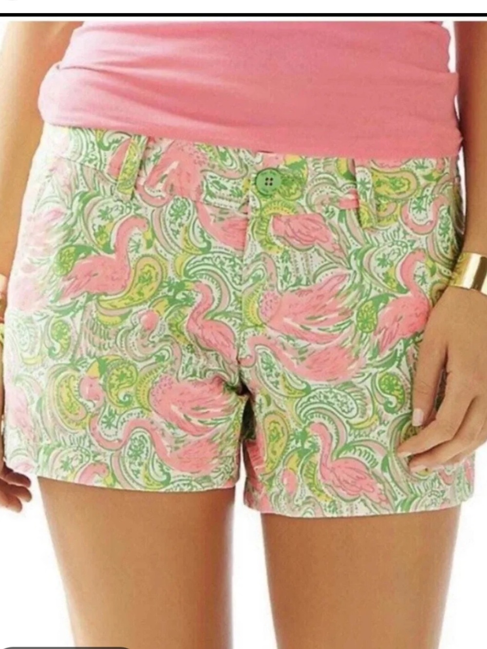 Lily Pulitzer size 0 The Callahan Short Hot Wings pattern 100% cotton Preppycore